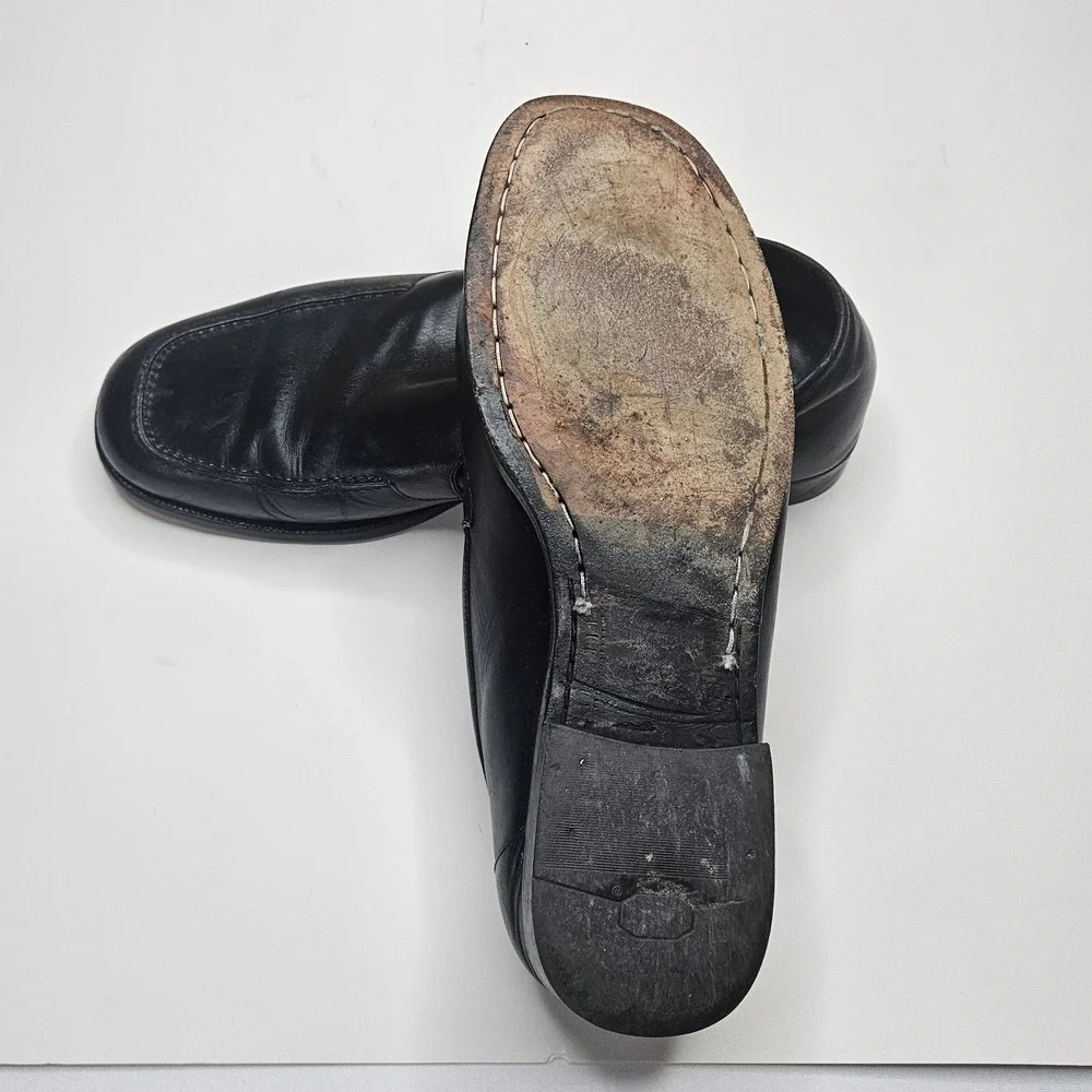 Vintage Cole Haan City Loafers Mens 10 Black Leather Dress Shoes Made In Italy